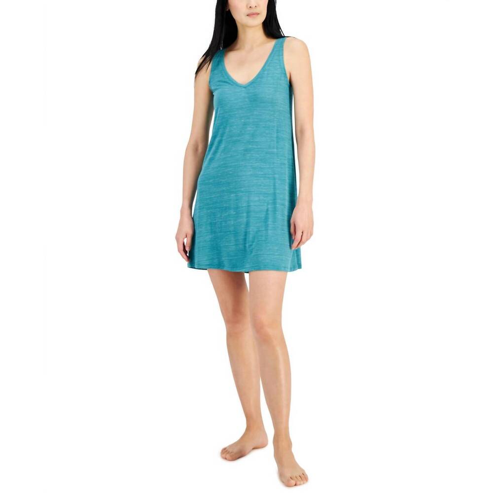 NEW ALFANI v-neck chemise nightgown in green blue